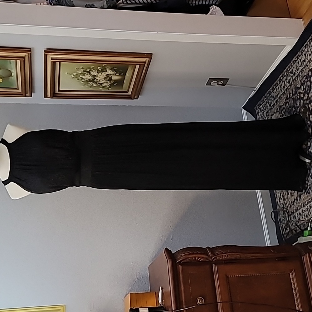 INC International Concepts Black Halter-Neck Maxi Dress